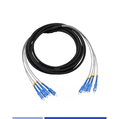 kopen FTTA Outdoor Armored Fiber Optic Patch Cord 4 Core LC LC Patch Cord LSZH Jacket 5m online vervaardiging