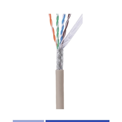 kopen PVC Jacket Cat6 Netwerkkabel 23AWG SFTP Netwerkkabel Solid Copper 4 Pair Grey 305Mtr online vervaardiging