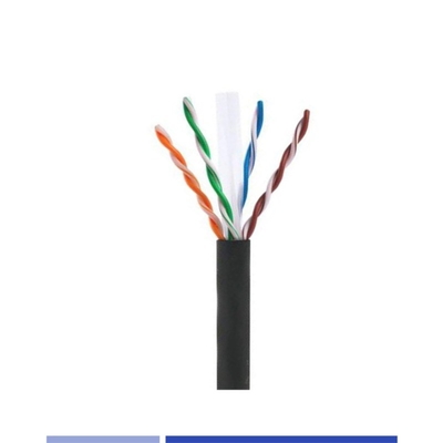 kopen UTP Outdoor Cat6 kabel 23AWG Solid Copper 4 paar PE jas zwart 305Mtr online vervaardiging