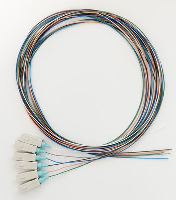 Kopen 6 vezels SC/UPC OM3 vezels Pigtail Aqua Boot LSZH 1m online vervaardiging