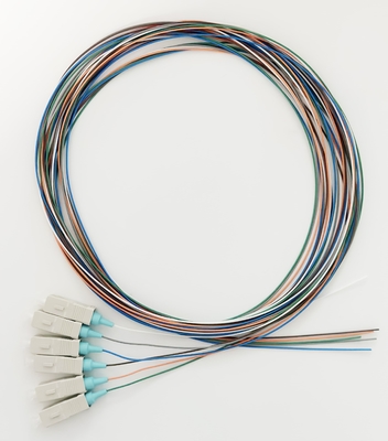 kopen LSZH 1m 6 vezels OM3 vezel Pigtail SC UPC 50/125 Aqua Boot Lichtgewicht online vervaardiging