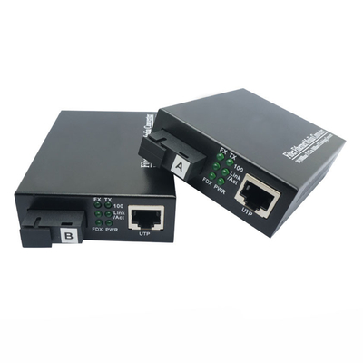 kopen BIDI-vezelmediaconverters 10/100Mbps Single-mode SMF TX1310nm/RX1550nm Simplex SC 20KM online vervaardiging
