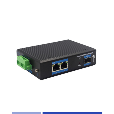 kopen Industrial Fiber Media Converter 10/100/1000M 1 SFP met 2 RJ45-poorten Single-mode SMF Duplex 1310nm 20KM online vervaardiging