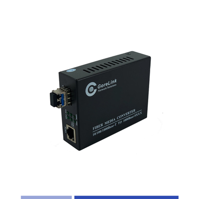 kopen Fiber Media Converter 10/100/1000Mbps Single-mode SMF 1310nm Dual SFP Slot 40KM online vervaardiging