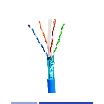 kopen F/UTP 23AWG Cat6 Kabel Solid Copper 4 Pair PVC Jacket Blauw 305Mtr online vervaardiging