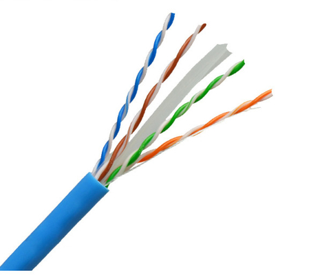 kopen Cat6 23AWG Ethernet-kabel UTP Solid Copper 4 Pair PVC Blauw 305Mtr online vervaardiging