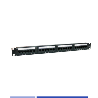 kopen Onbeschermde Cat6 24 Port Patch Panel 1U Rack gemonteerd met kabelmanager online vervaardiging