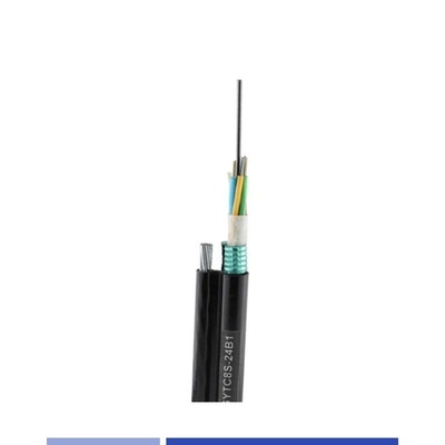 Single-mode 24 Core Aerial Fiber Optic Cable 12 Fiber 9/125um met staaldraadboodschapper PE GYTC8S