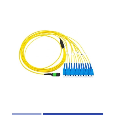 12 Core Single-Mode OS2 MTP® Fiber Patch Cable Vrouwelijk naar SC Simplex 3m LSZH