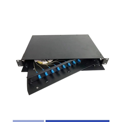 Optische vezel patch panel 12 Port SC Simplex Rotary 1U 19 