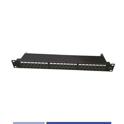 Cat6A Patch Panel 24 Port Shielded 1U Rack Mount Voor Kabelsysteem
