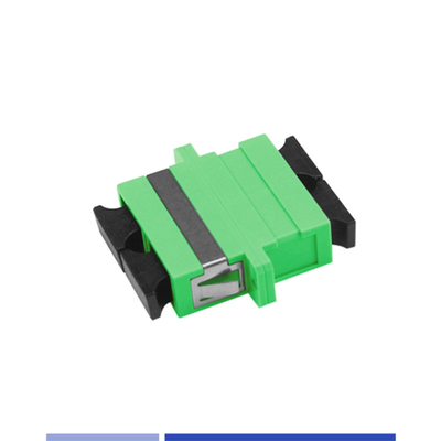 Optische vezeladapter Single-mode SC/APC Duplex optische koppelaar met flens Groen