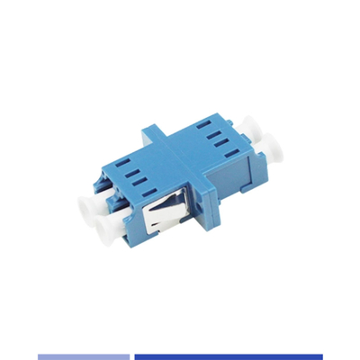 Duplex LC UPC-vezelverbinding Single-mode plastic behuizing met flens blauw