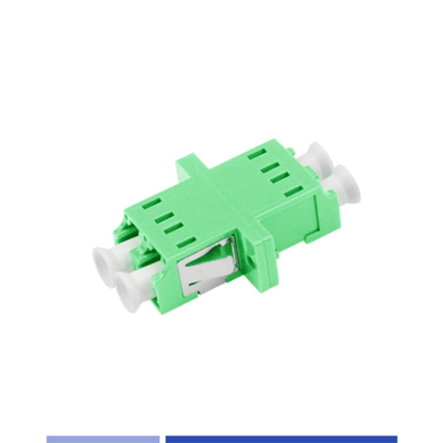 Duplex LC APC Adapter Single Mode Flange Groen High Precision Draagbaar