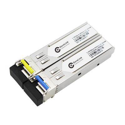 Gigabit BIDI-optische transceiver 20 km Dual Fiber Single Mode SFP-module TX1310nm RX1550nm LC