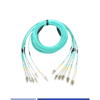 12 Core OM3 LC Glasvezel Kabel Duplex 25m LSZH Jacket